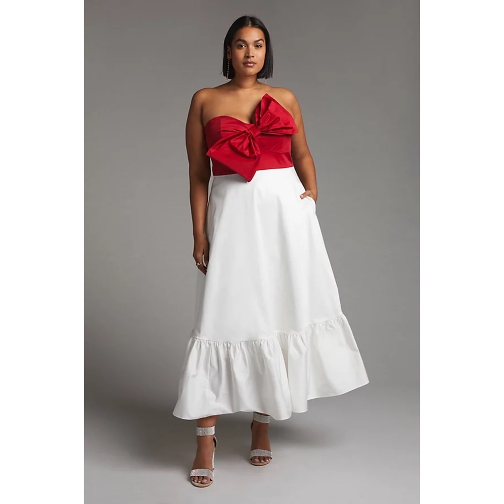 ❤️❤️❤️ SALE Anthropologie Hutch Bow-Tie Maxi Dress